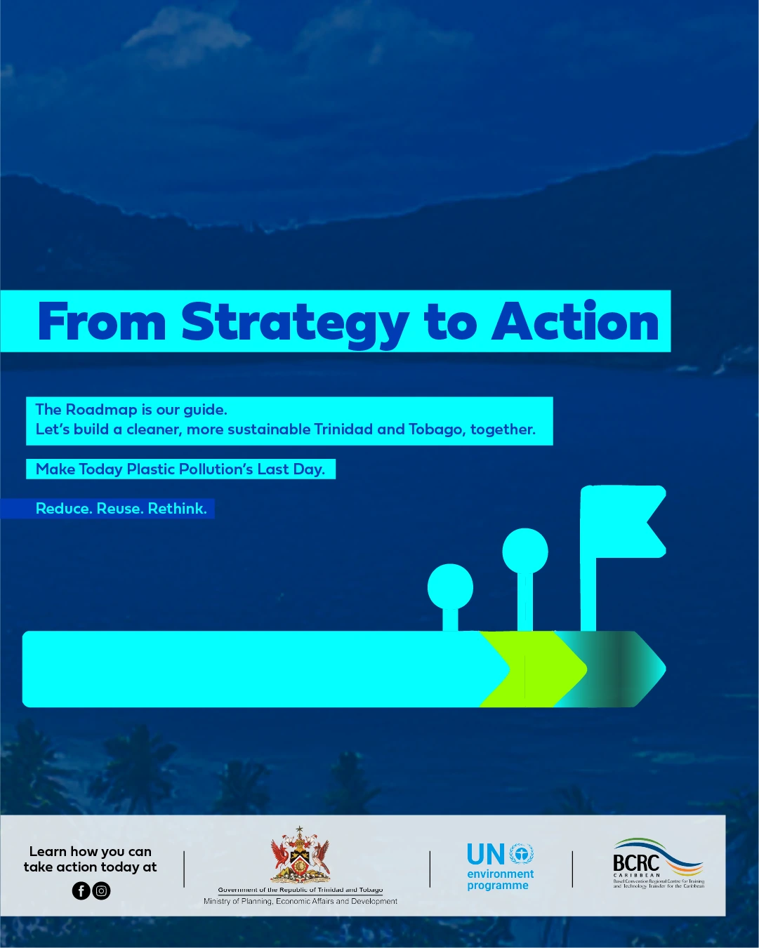 National roadmap carousel, slide 5: From strategy to action. The roadmap becomes an invitation to reduce, reuse and rethink.